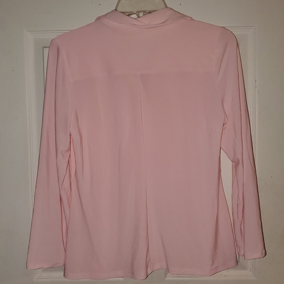 5 for $25 | Tommy Hilfiger Pastel Pink Collared Long Sleeve Button Down Blouse - Picture 6 of 14